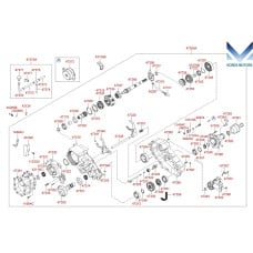 new transfer case mt 4wd shyundai starex h-1 1997-07